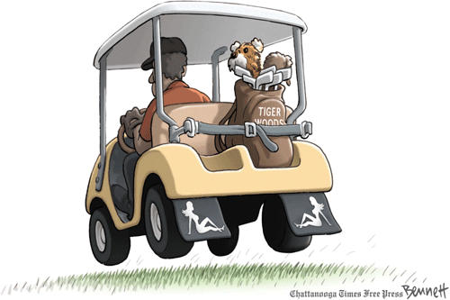tiger woods golf cart